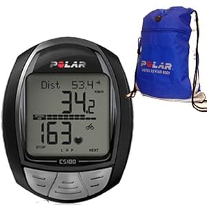 Polar CS100B Cycling Computer with FREE Polar Cinch Bag