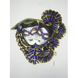 PURPLE VENETIAN JOLLY JOKER DOUBLE WALL MASK LA MASCHERA DEL GALEONE MASK