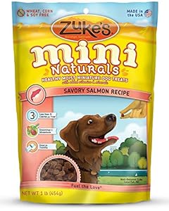 Zukes's Mini Naturals Healthy Moist Training Treats Salmon (Pack of 3)