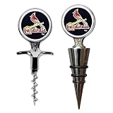 MLB St. Louis Cardinals Cork Screw and Wine Bottle Topper Set