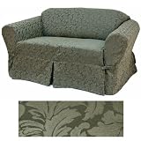 Damask Olive Furniture Slipcover Sofa 584