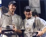 CURT SCHILLING & RANDY JOHNSON ARIZONA DIAMONDBACKS 8X10 SPORTS ACTION PHOTO (H)
