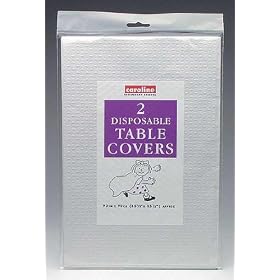 Disposable Tablecovers (pack of 2, Caroline brand) - White