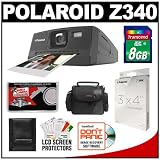 Polaroid Z340 Instant Digital Camera with ZINK Zero Ink Printing Technology + (30) Paper Film Prints (1 Extra Pack) + 8GB Card + Case + Accessory Kit