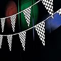 100ft Checkered Black & White Check Racing Pennant Flags Nascar Party Favor