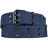 High Quality 2 Hole Navy Blue Military Canvas Belt