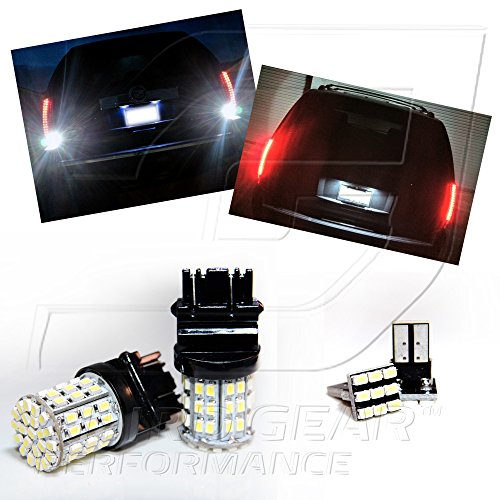 TGP 3156 White 64 LED SMD Wedge Reverse / Backup Light Bulbs and License Plate LED Pair 1999-2006 Ford F250 F350 F450 F550 Super Duty