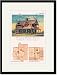 Black Framed/Matted Print 17x23, A Cottage at Monmouth Beach, New Jersey