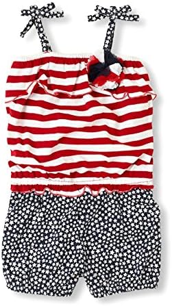 American Flag Girls Romper