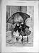 1877 Never-Mind Christmas Children Rain Umbrella Print