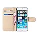 Nccypo Korean Style PU Leather Magnetic Card Slot Wallet Stand Case with Stylus for Apple iPhone 6 Plus - Vintage American Flag