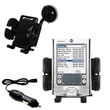PalmOne Tungsten E Flexible Auto Windshield Holder with Car Charger - Uses Gomadic TipExchange