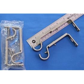 Adjustable Curtain Rod Bracket 3 1 4- 4 1 2 Satin Nickel