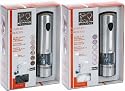 ELIS RECHARGEABLE DUO, Moulin &agrave; poivre &eacute;lectrique + Moulin &agrave; sel &eacute;lectrique inox avec syst&egrave;me U Select.