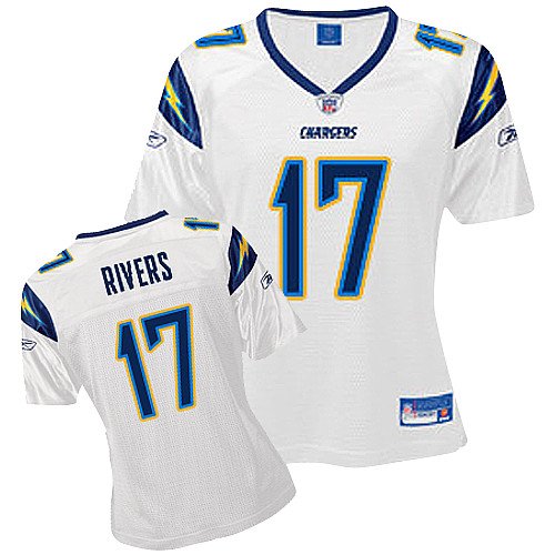 Reebok San Diego Chargers Philip Rivers Women's Replica White Jersey Extra Large