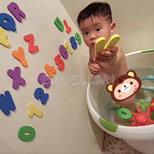 36pcs Children Education Alphabet Learning Toy Bath Tub Foam Letters Numbers Set
