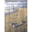 At the Beach - Fabric Shower Curtain