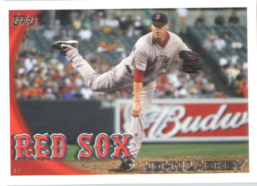 2010 Topps Update Baseball Card #US-190 John Lackey - Boston Red Sox / MLB Trading Card in Screwdown Case