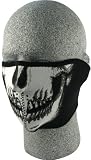 ZANheadgear White/Black Neoprene Skull Half Face Mask
