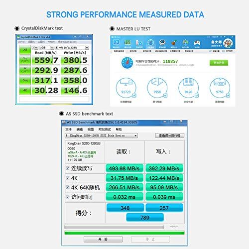 KingDian 2.5 inch SATA III Speed Upgrade Kit for Desktop PCs and MacPro Internal Solid State Drive S280 120GB