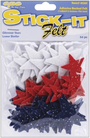 Brand New Feltable Glimmer Shapes-Stars 54/Pkg Brand New