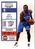 2010 11 Playoff Contenders Plates & Patches Basketball Card # 28 Jeff Green Oklahoma City Thunder In a Protective Screwdown Display Case!
