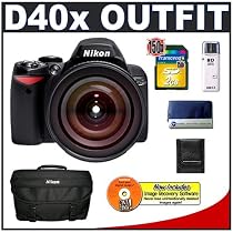 Nikon D40x 10.2MP Digital SLR Camera with 18-135mm AF-S DX Nikkor Lens Outfit + Transcend 2GB 150x SecureDigital Card + High Speed USB 2.0 Card Reader + Nikon SLR Gadget Bag
