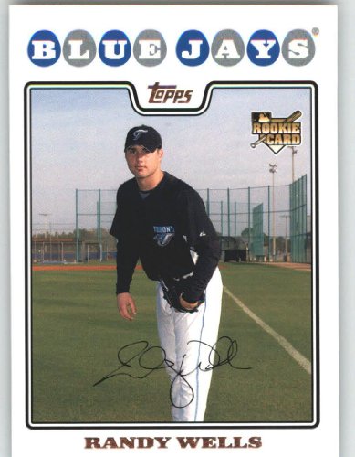 2008 Topps #593 Randy Wells RC - Toronto Blue Jays (RC - Rookie Card) (Baseball Cards)
