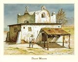 Mexican Desert Mission Spanish Landscape Picture Art Print