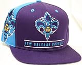 New Orleans Hornets Snapback Purple / Teal Two Tone Adjustable Plastic Snap Back Hat / Cap