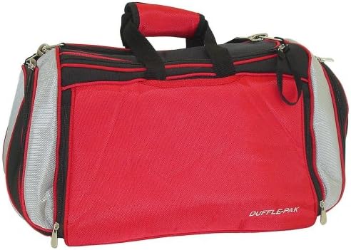NuSport DufflePak and Backpack, Red/Silver