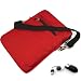 Large Hydei Edition Nylon Sleeve Carrying Case Bag with Removable Shoulder Strap and Elegant Chrome Metal Latch for Fujitsu Lifebook B6230 P8020 T2020 and Fujitsu Stylistic St6012 12 inch Laptops + Naztech USB Mini Mouse with Retractable Cord