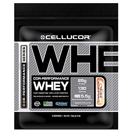 Cellucor COR-Performance 100% Whey Protein Powder for Men and Women - Cinnamon Swirl 4 Servings