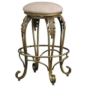 Click here to buy Swivel Counter Stool Ivory Backless Antique by Home Decorators Collection.