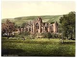 GIANT Wall Sticker of: The Abbey, Melrose, Scotland wall sized poster (photochrom) photochrome measured in inches