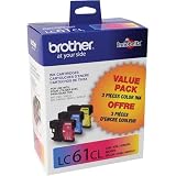 Brother LC613PKS Color Ink Cartridge - 3 Pack (Cyan/Magenta/Yellow)