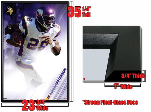 Framed Adrian Peterson Minnesota Vikings Poster Fr 0987