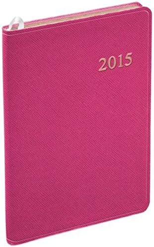 2015 Gallery Leather Weekly Desk Planner Calendar (Includes July 2014-June 2016 Monthly format) Made in USA (Honeysuckle)