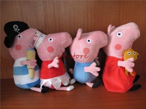 Yoyozeny® 4 pcs Peppa Pig Plush Doll Stuffed Toy Pirate George 8" New 206
