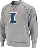 Illinois Fighting Illini Heather Grey Outlaw Crewneck Sweatshirt