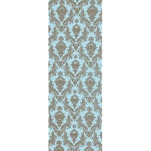 Tempaper Designs DA 022 Damsel Self-Adhesive Temporary Wallpaper Aqua and Grey