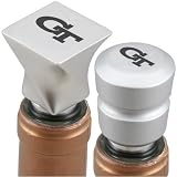 Georgia Tech Yellow Jackets Brushed Metal Wine Stoppers