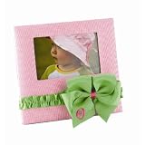 Mud Pie Baby Girl Pink Initial Pin-Striped Fabric... by Mud Pie