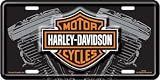 Harley Davidson V Twin Engine License Plate