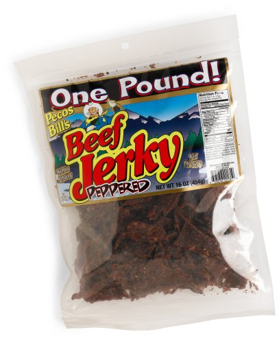 Pecos Bills Peppered Beef Jerky, 16-Ounce Packages (Pack of 2) by Pecos Bills