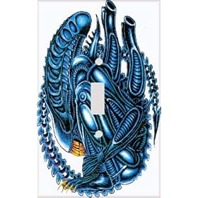 Creepy Space Alien Decorative Switchplate Cover