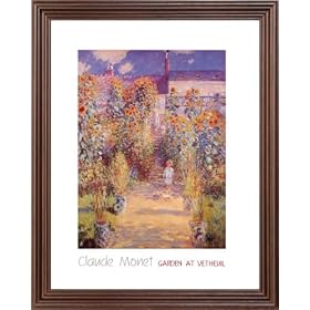 Claude Monet Paris Flower Garden Kids Landscape Picture Framed Art Print