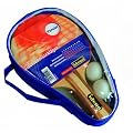 Idena 7429837 - Tischtennis Turnierset, 2 Schl�ger, 2 B�lle, H�lle, farblich sortiert