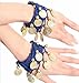 BellyLady Belly Dance Wrist Ankle Cuffs Bracelets, Halloween Costume Accessory-Lake Blue