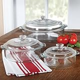 Libbey Round Covered Glass Casserole Set, 6 piece